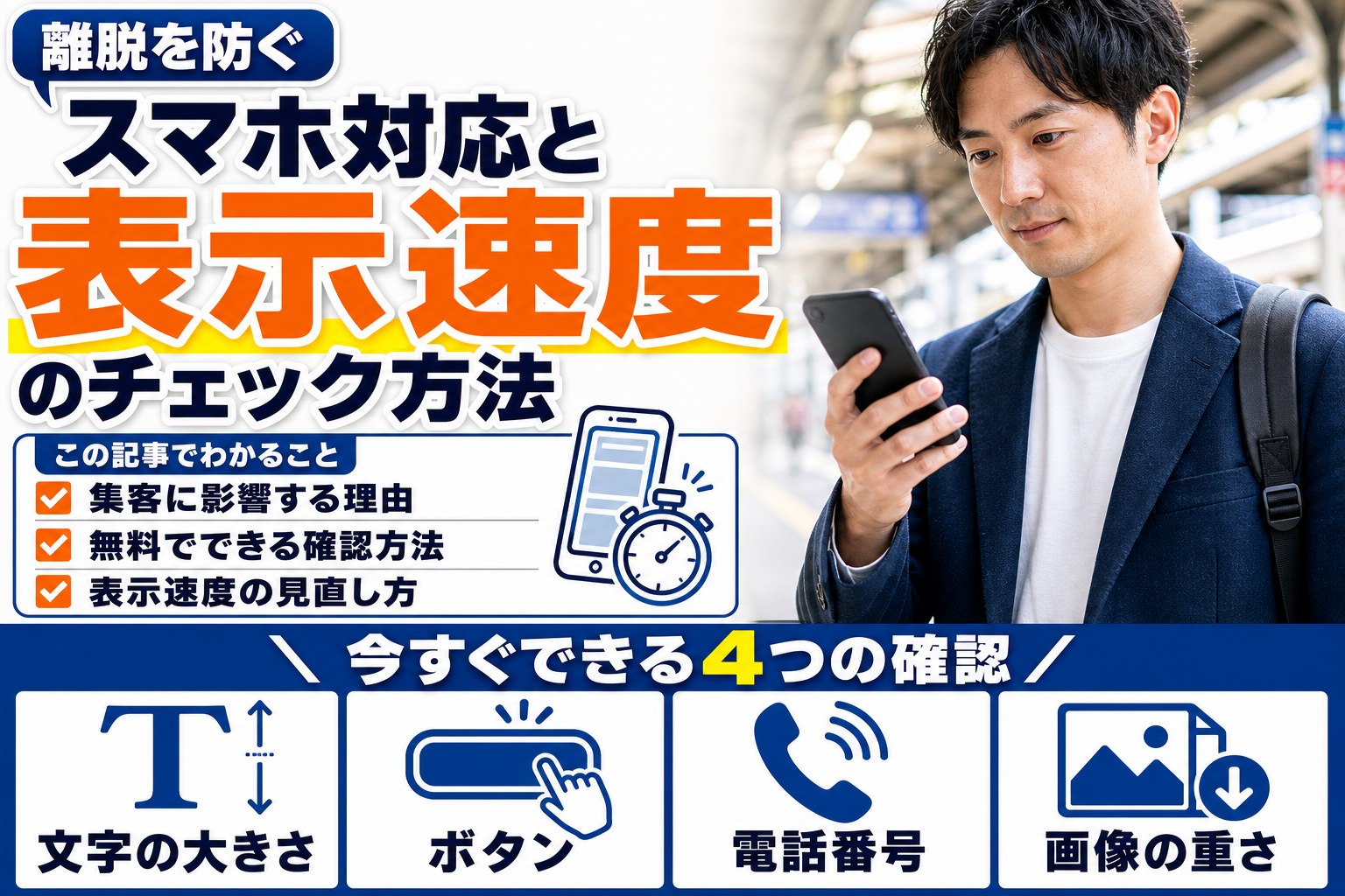 ホームページのスマホ対応と表示速度|離脱を防ぐチェックポイント
